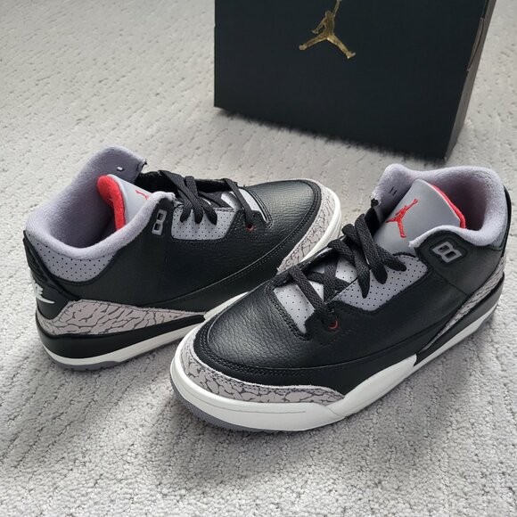 Child Size 3Y - Jordan 3 Retro Black Cement (2024) (PS) DM0966-010 Authentic New - Picture 3 of 9